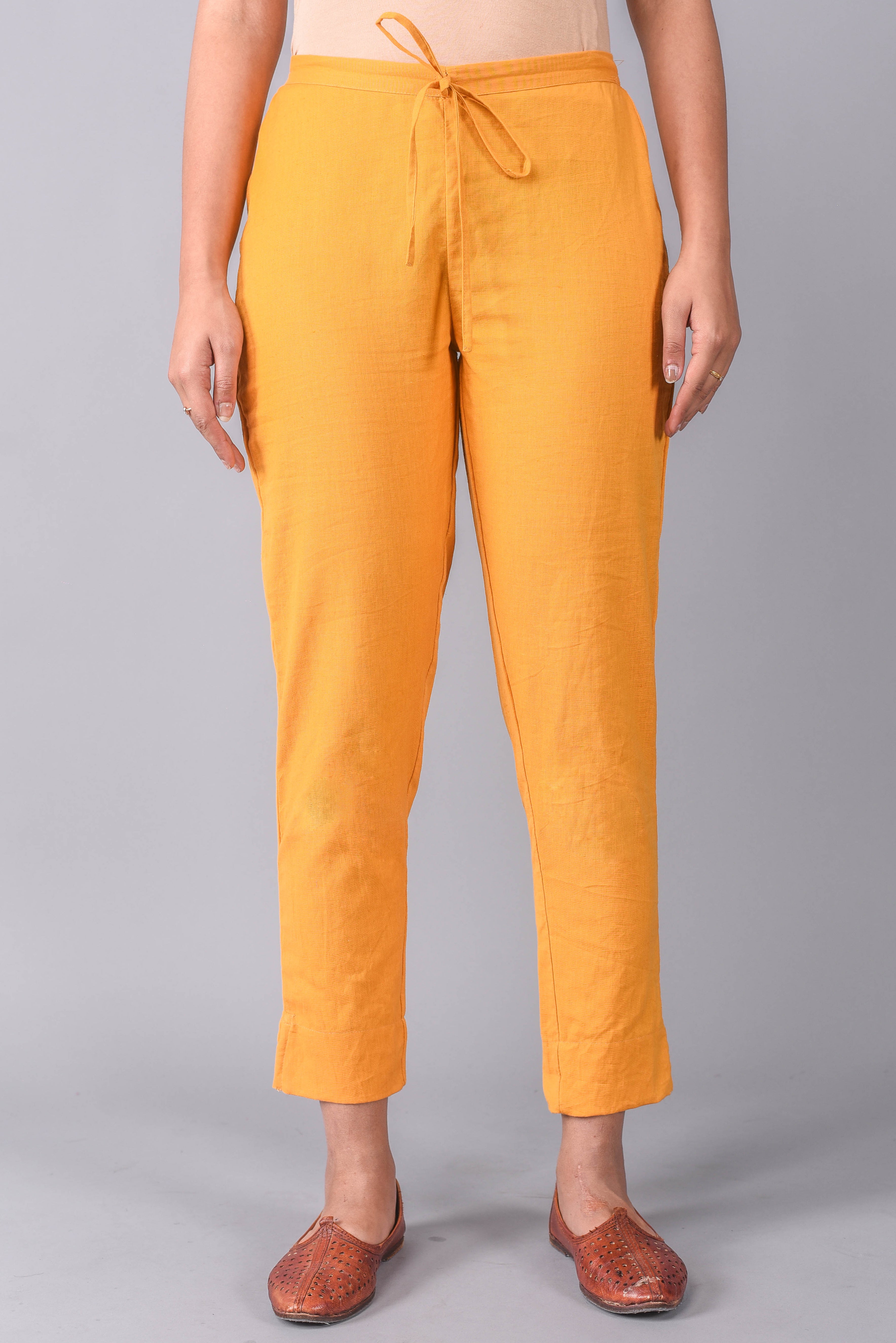 Buy Yellow Trousers & Pants for Women by Jaipurethnicweaves Online |  Ajio.com